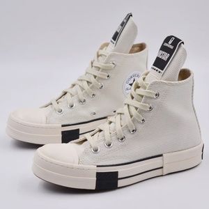 RICK OWENS DRKSHDW DRKSTAR x CONVERSE HI - Size 11.5 Lilly White|Egret|Black.